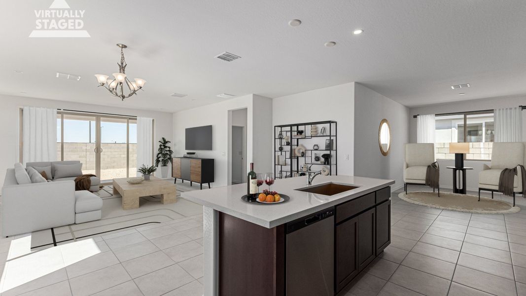 Representative furnished interior of a home built from the Camellia by DRB Homes in Teravalis, Buckeye (Image 11).