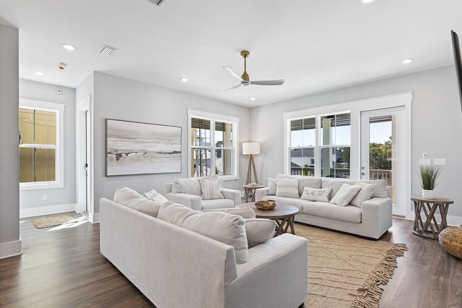 Representative furnished interior of a home built from the The Heron 20 by Brock Built in Twin Palms, Inlet Beach (Image 12).