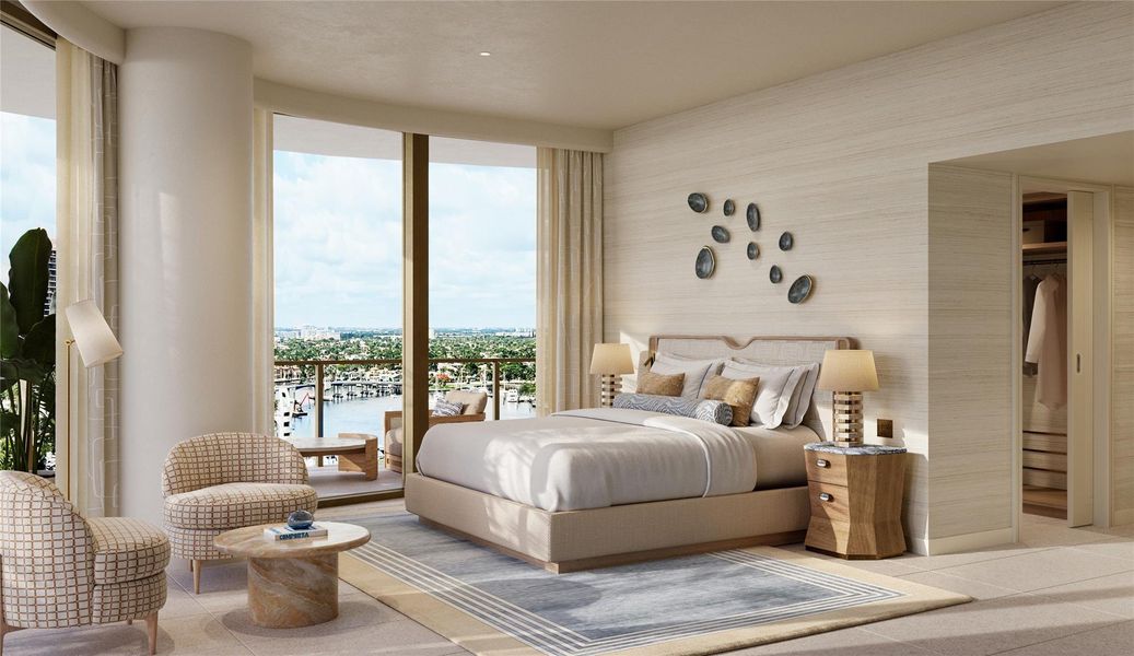 Furnished interior view inside a new home in , Fort Lauderdale (Image 7).