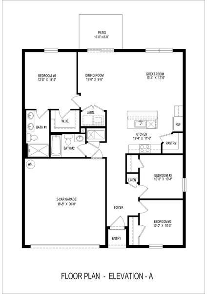 2D floor plan layout of this home in Cape Coral Water & Sewer, Cape Coral, FL (Image 3).
