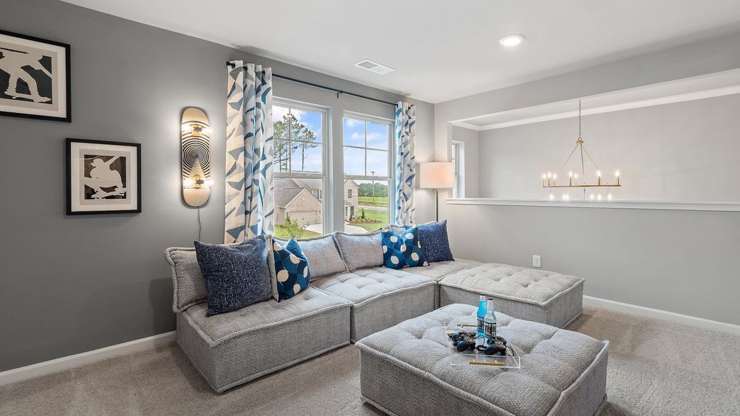 Furnished interior view inside a new home in Cambria at Traditions, Hampton (Image 22).