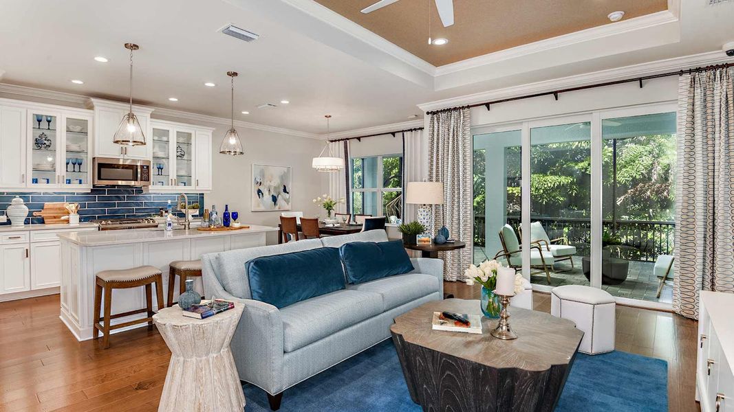 Furnished interior view inside a new home in Windward, Lakewood Ranch (Image 6). Furnished interior view inside a new home in Windward, Lakewood Ranch (Image 6).