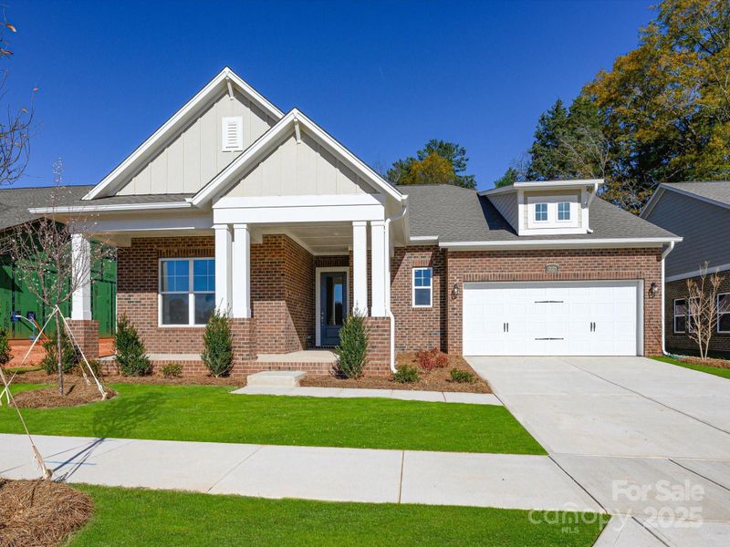 Front exterior of a new home in Whitley Preserve – Enclave Collection, Mint Hill, NC, highlighting curb appeal (Image 1).