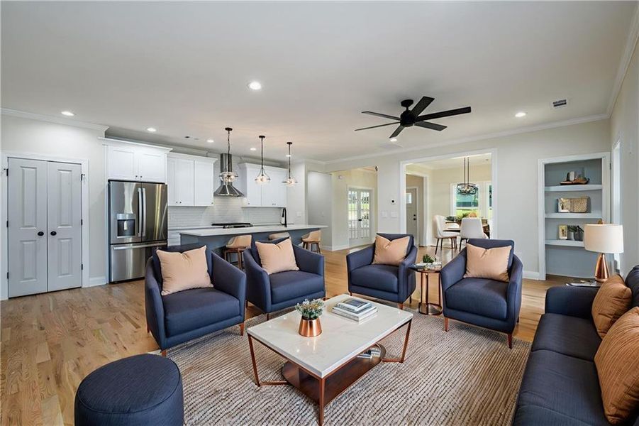 Furnished interior view inside a new home in , Atlanta (Image 7).