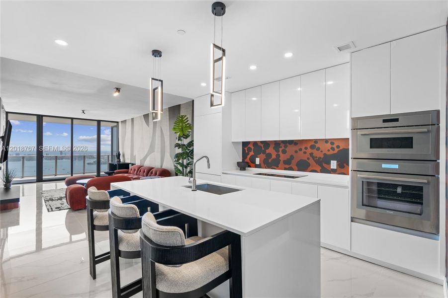 Furnished interior view inside a new home in , Miami (Image 18).
