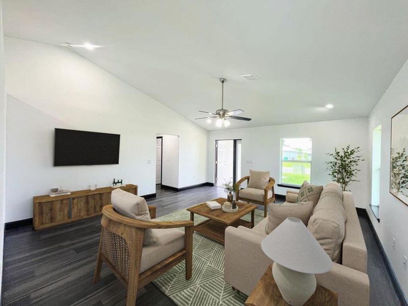 Furnished interior view inside a new home in , Okeechobee (Image 8).