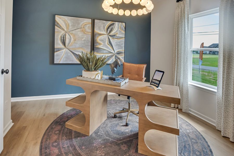 Furnished interior view inside a new home in The Oaks, Clarksville (Image 13). Furnished interior view inside a new home in The Oaks, Clarksville (Image 13).