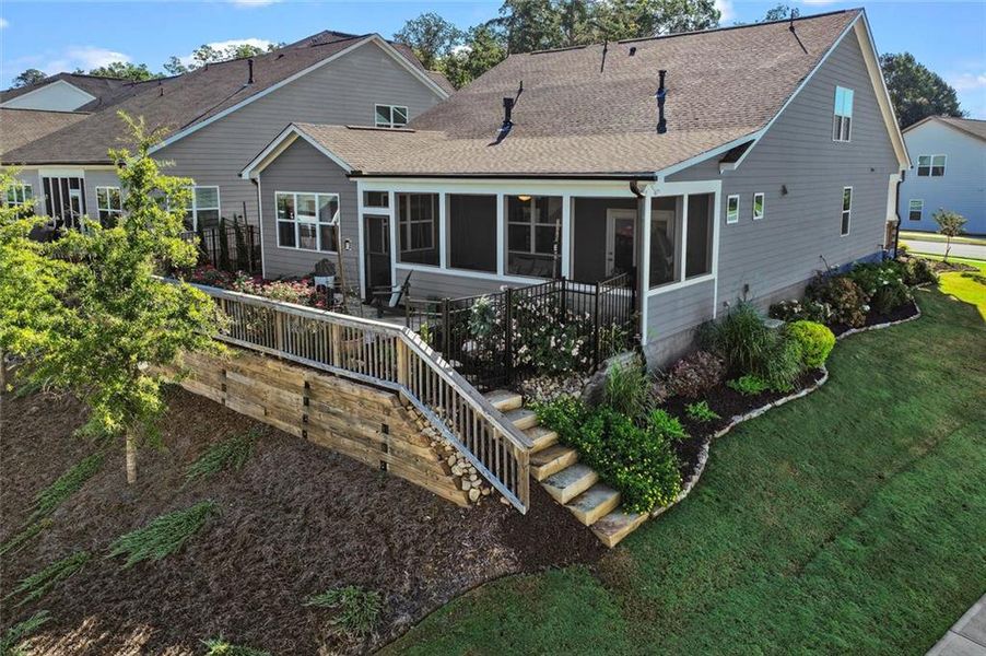 Exterior details and patio area of a home in , Canton (Image 33).
