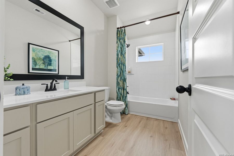 Furnished interior view inside a new home in Timber Creek, San Antonio (Image 5).