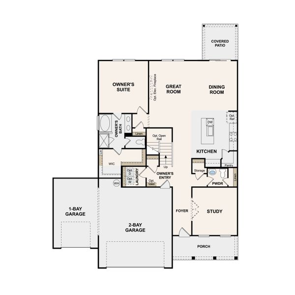 2D floor plan layout of this home in Highland Reserves, Pleasant View, TN (Image 3).