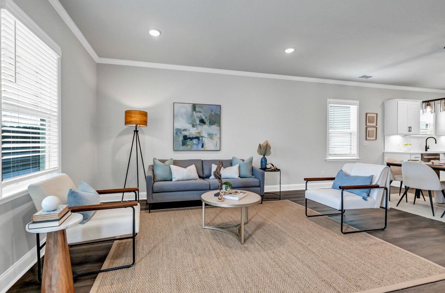 Furnished interior view inside a new home in Monroe Preserve, Chapin (Image 46).