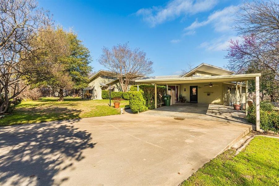 Drive way & oversize carport Drive way & oversize carport