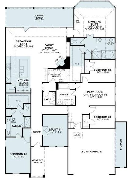 2D floor plan layout of this home in Berryknoll, Montgomery, TX (Image 3). 2D floor plan layout of this home in Berryknoll, Montgomery, TX (Image 3).