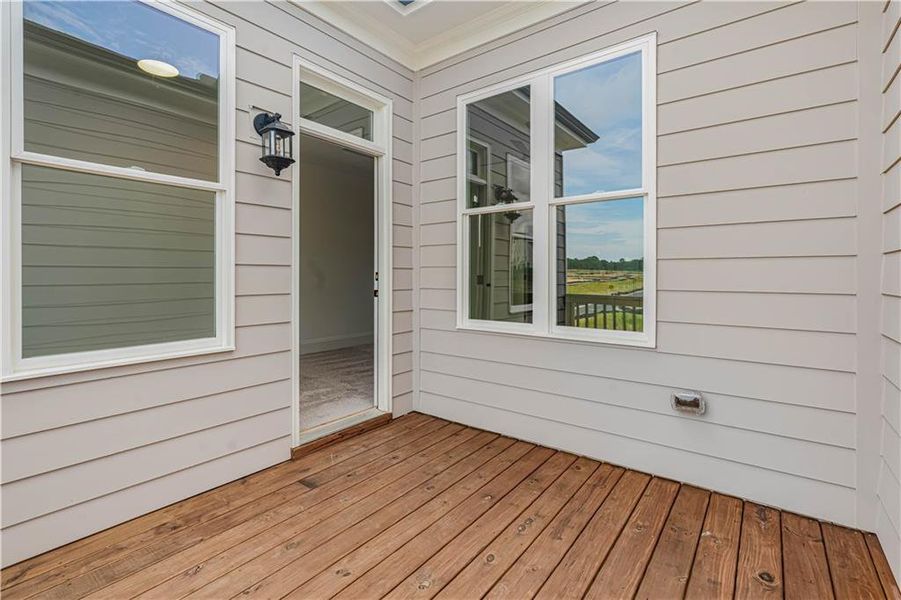 Exterior details and patio area of a home in Waterhaven, Cumming (Image 29).