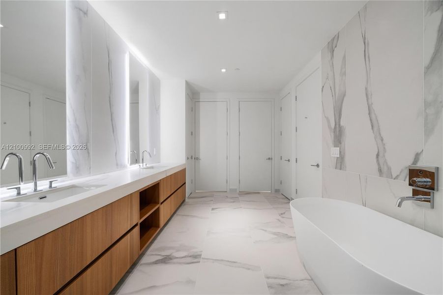 Furnished interior view inside a new home in , Miami (Image 34).