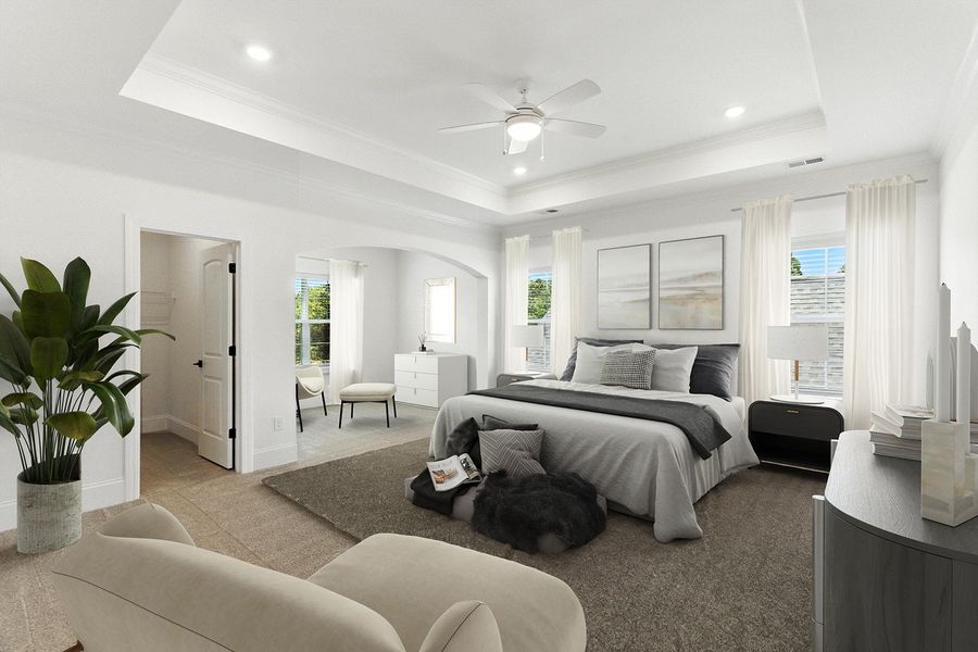 Representative furnished interior of a home built from the Rutledge II - Elite Collection by Mungo Homes in Suter Estates, Easley (Image 6).