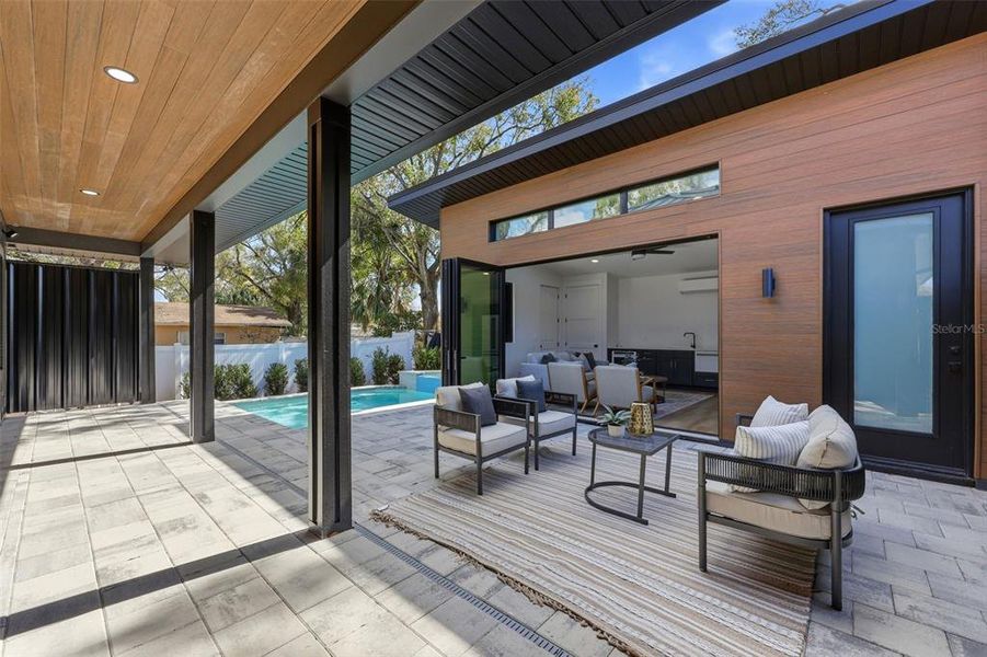 Exterior details and patio area of a home in , Tampa (Image 42).