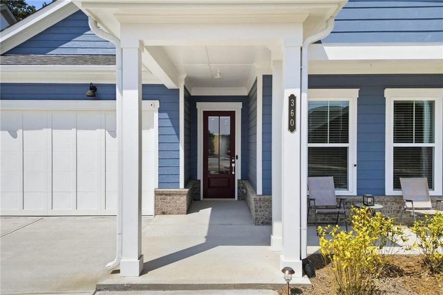 Exterior details and patio area of a home in The Reserve at Bells Ferry, Kennesaw (Image 23). Exterior details and patio area of a home in The Reserve at Bells Ferry, Kennesaw (Image 23).