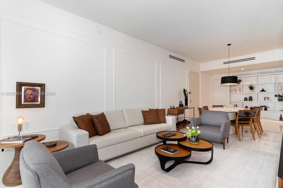 Furnished interior view inside a new home in , Miami (Image 17).