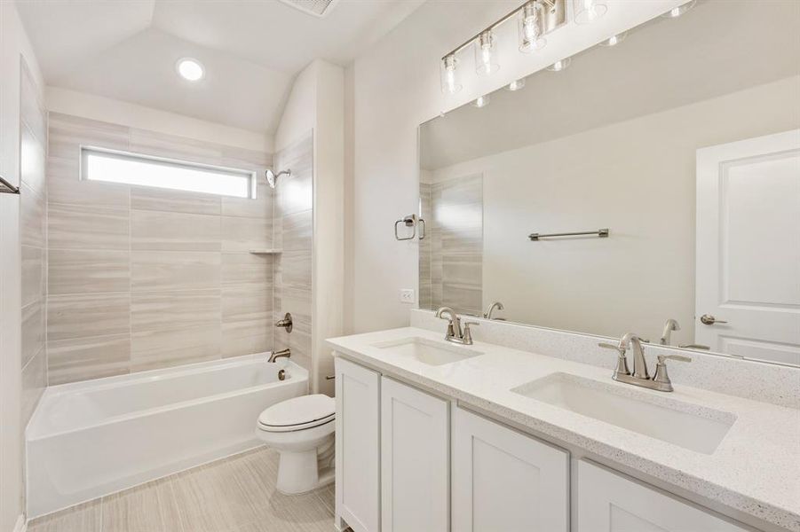 Furnished interior view inside a new home in Sunrise at Garden Valley 60-79, Waxahachie (Image 9). Furnished interior view inside a new home in Sunrise at Garden Valley 60-79, Waxahachie (Image 9).