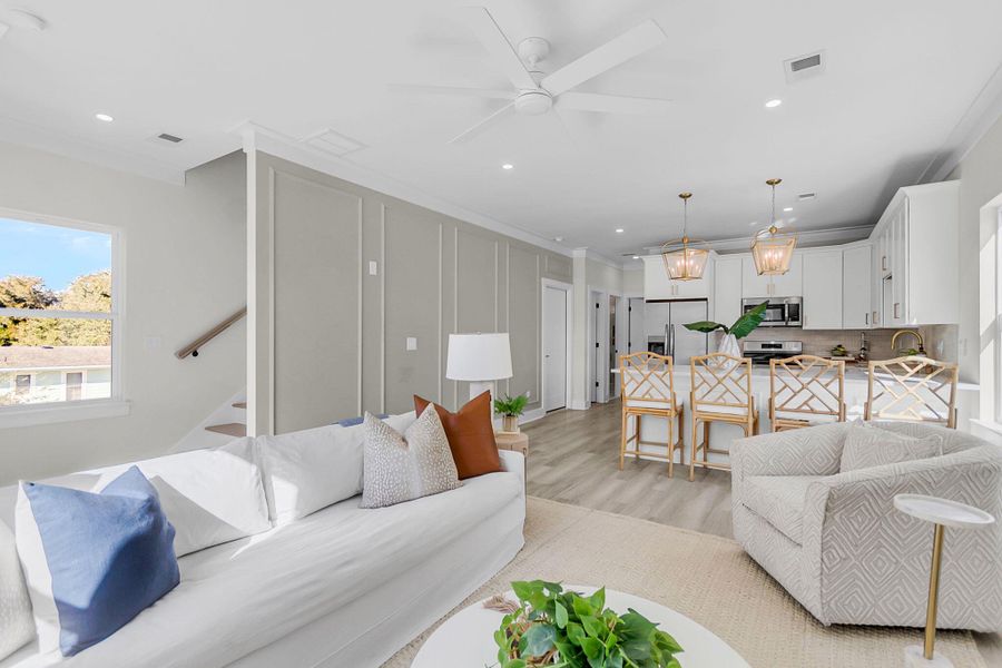 Furnished interior view inside a new home in , Charleston (Image 16).