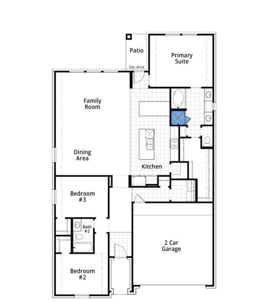 2D floor plan layout for the Glenhurst Plan by Highland Homes in Goodland: 53ft. lots, Midlothian, TX (Image 4). 2D floor plan layout for the Glenhurst Plan by Highland Homes in Goodland: 53ft. lots, Midlothian, TX (Image 4).