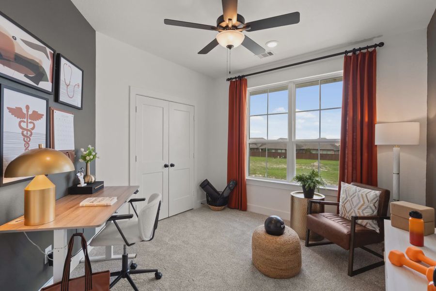 Representative furnished interior of a home built from the Dillon by Chesmar Homes in Meridiana Courtyard Collection, Manvel (Image 11).