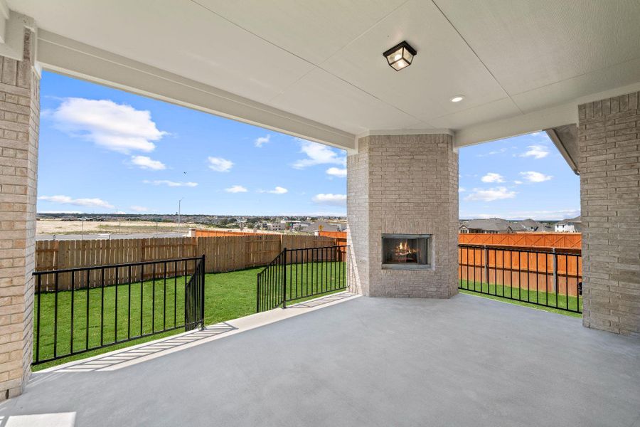 Oversized Rear Covered Patio with fireplace Oversized Rear Covered Patio with fireplace