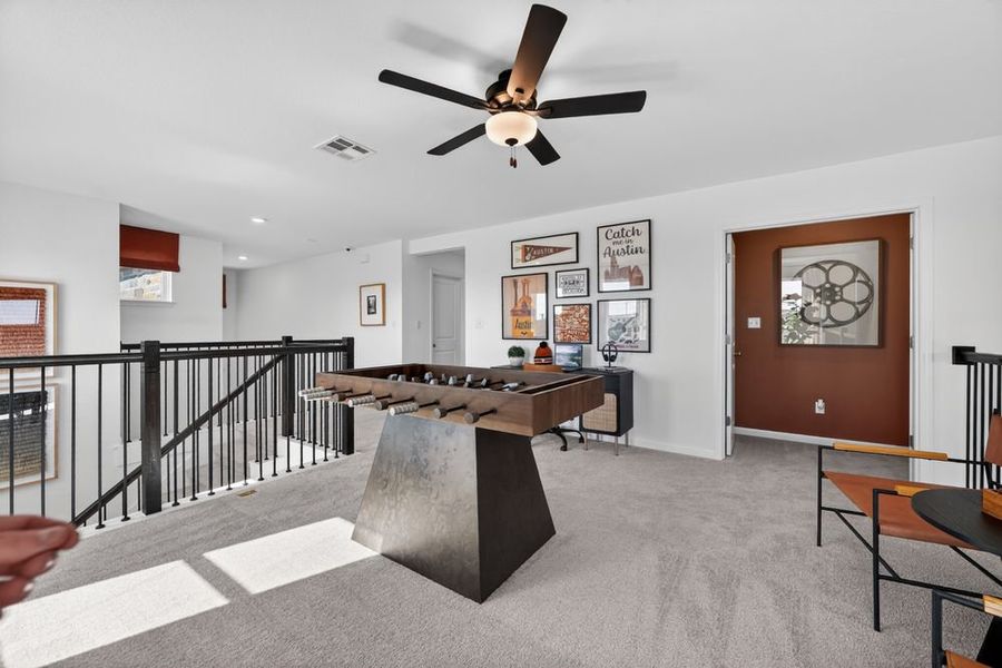Representative furnished interior of a home built from the Jollyville by Taylor Morrison in Turners Crossing, Austin (Image 15).
