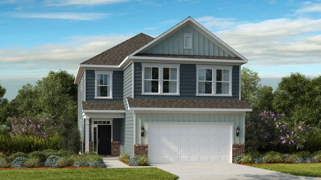 Representative exterior photo of a completed home built from the Montreat Premier by Taylor Morrison in The Coves on Lake Wylie, Charlotte, NC (Image 19).