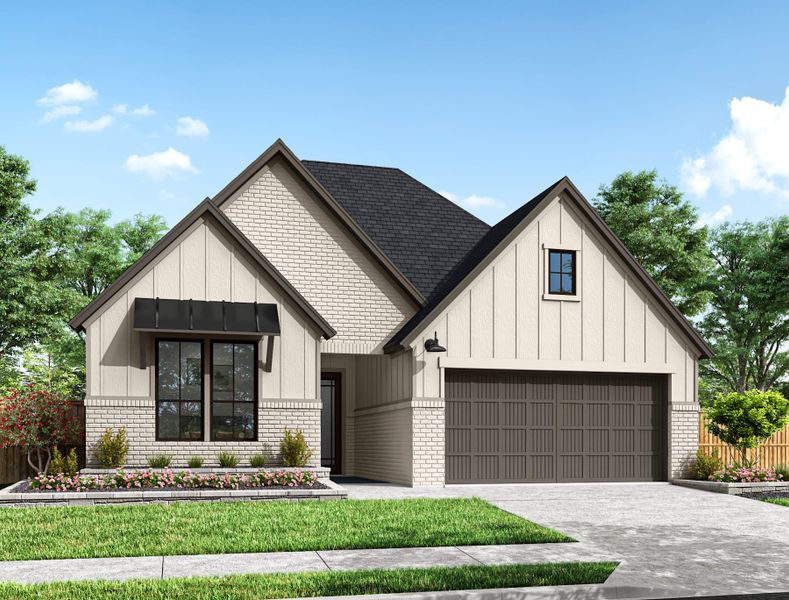 Representative exterior photo of a completed home built from the Starling by Tri Pointe Homes in Oakhill Reserve, Tomball, TX (Image 20).