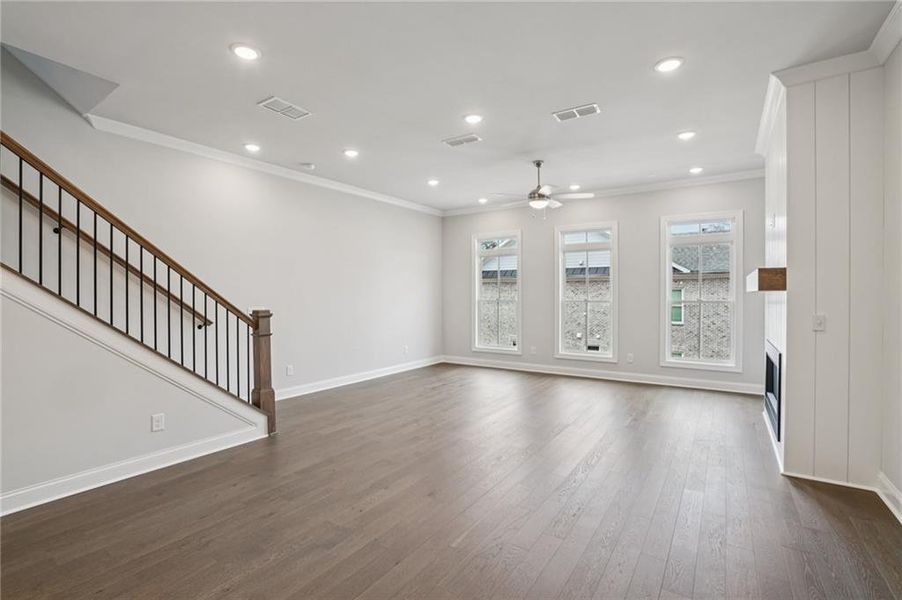 Spacious, unfurnished interior of a new home in Ward's Crossing Townhomes, Johns Creek (Image 18).