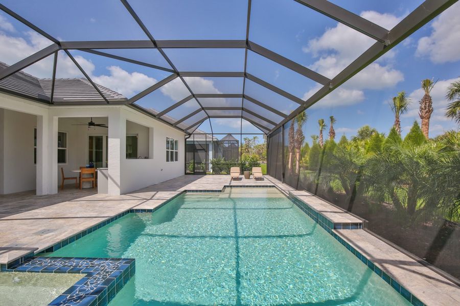 Exterior details and patio area of a home in Windward, Lakewood Ranch (Image 24).