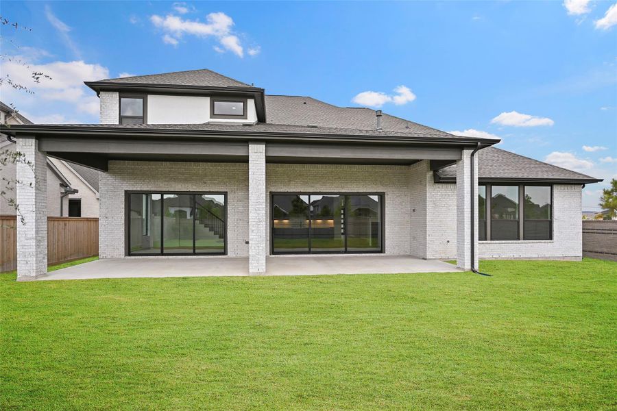 Exterior details and patio area of a home in Bridgeland 70′, Cypress (Image 18). Exterior details and patio area of a home in Bridgeland 70′, Cypress (Image 18).