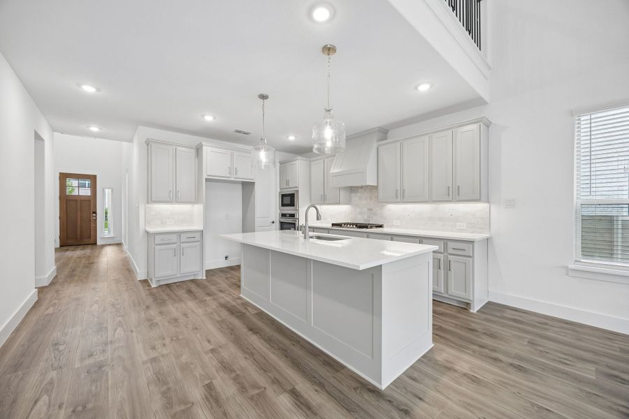 Furnished interior view inside a new home in Painted Tree Woodland West, McKinney (Image 6). Furnished interior view inside a new home in Painted Tree Woodland West, McKinney (Image 6).