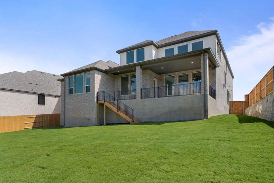 Rear of Home and Private Backyard