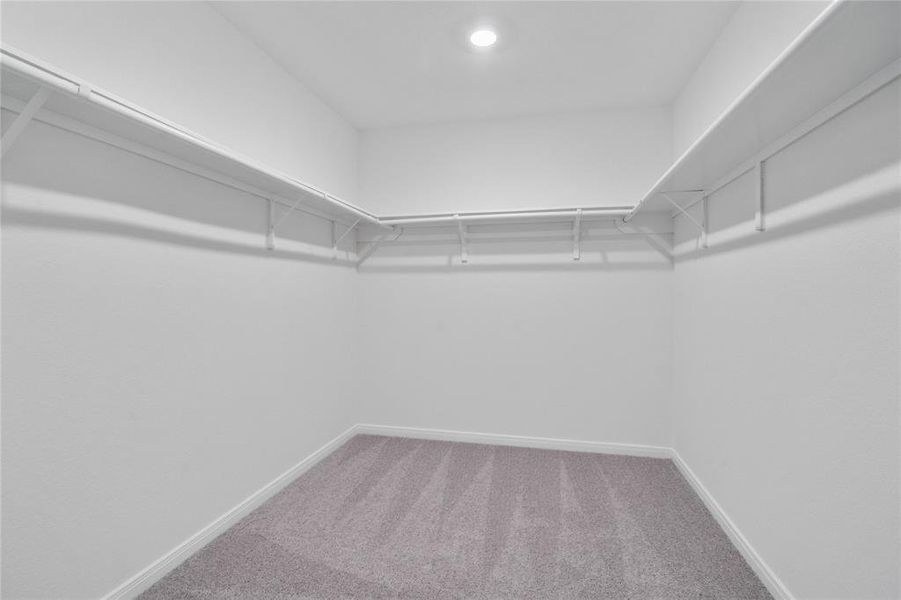 Look at this immaculate closet! With high shelving, multiple rows to hang clothing, you are sure to have enough room for all your belongings!