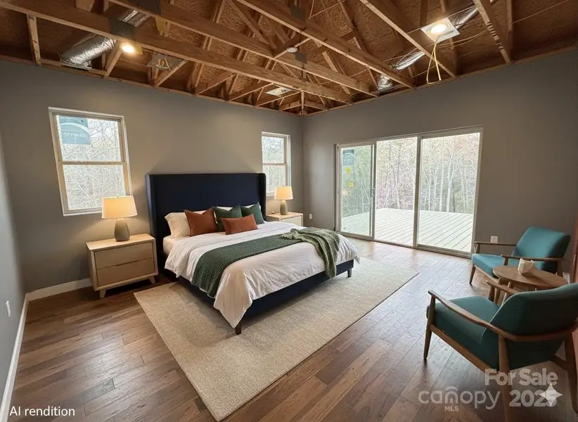 Furnished interior view inside a new home in , Lake Lure (Image 4).