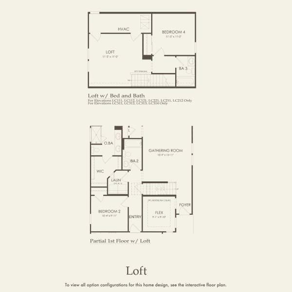 2D floor plan layout for the Compass by Del Webb in Del Webb Southern Harmony, Murfreesboro, TN (Image 25).