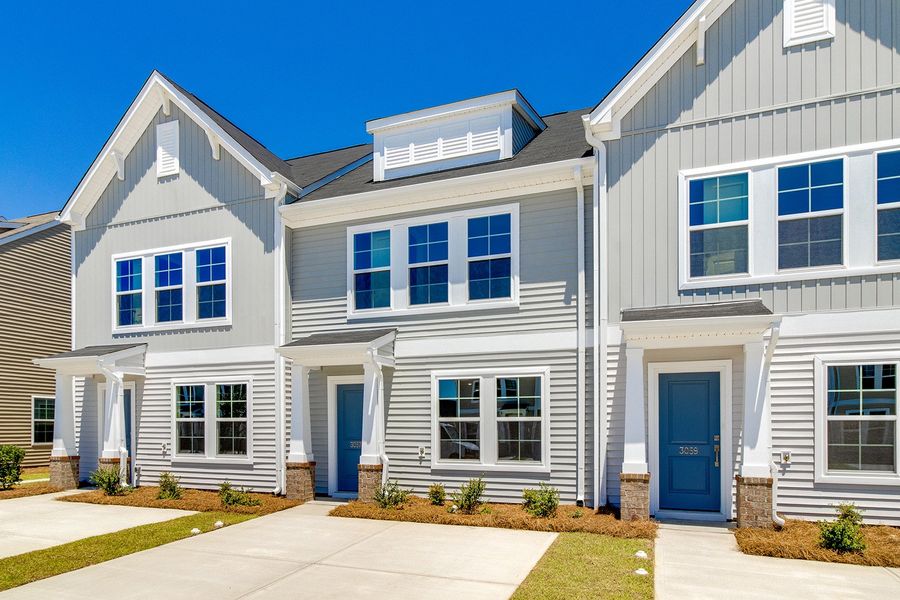 Front exterior of a new home in Astoria, Columbia, SC, highlighting curb appeal (Image 18).
