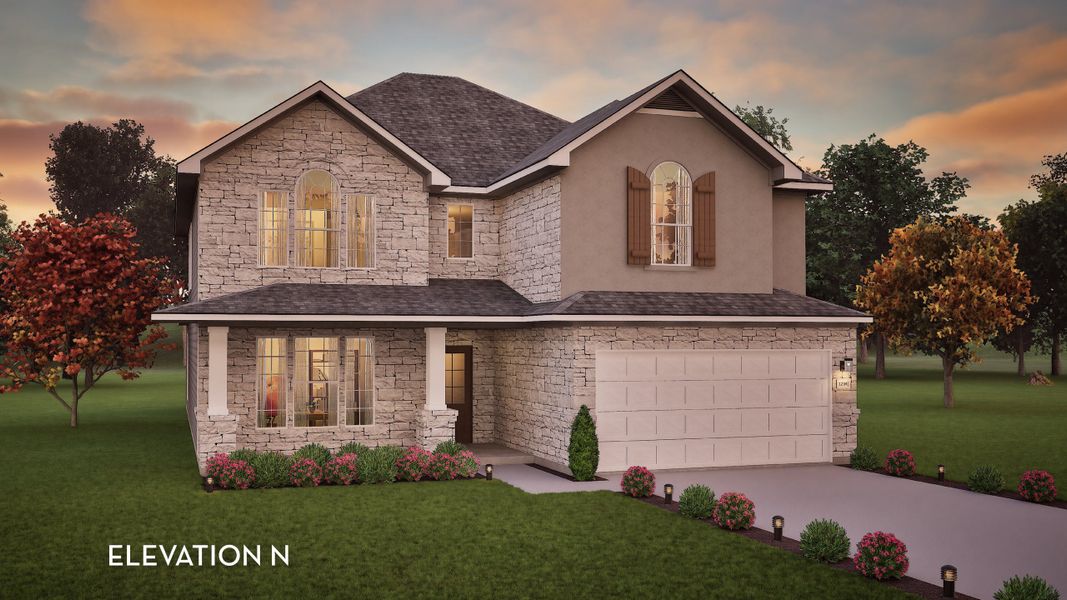 Representative exterior photo of a completed home built from the Snowmass by CastleRock Communities in Sanctuary, Salado, TX (Image 19).