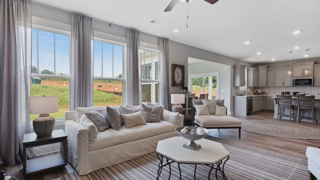 Family Room of The Drayton Design by DRB Homes