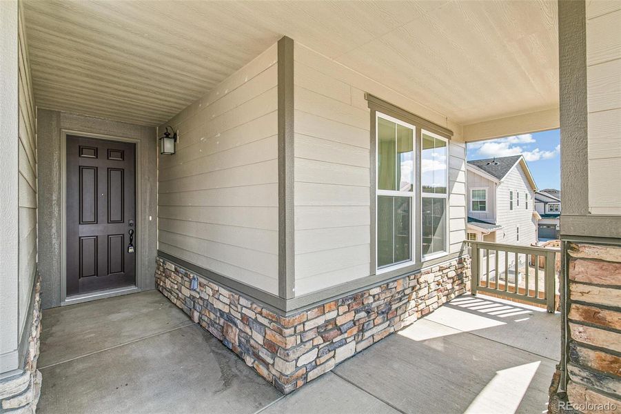 Exterior details and patio area of a home in Terrain Oak Valley, Castle Rock (Image 24).