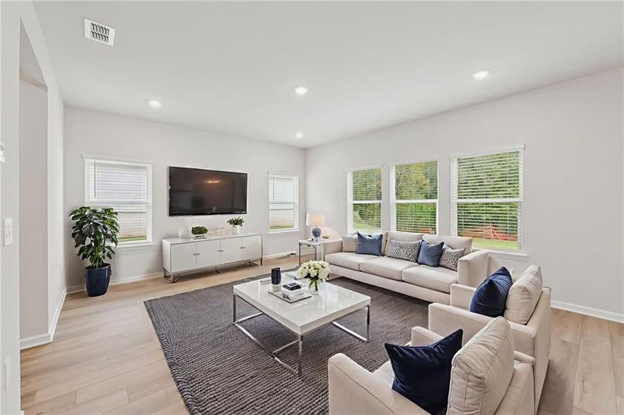 Furnished interior view inside a new home in Preserve at Mountain Creek, Pendergrass (Image 14). Furnished interior view inside a new home in Preserve at Mountain Creek, Pendergrass (Image 14).