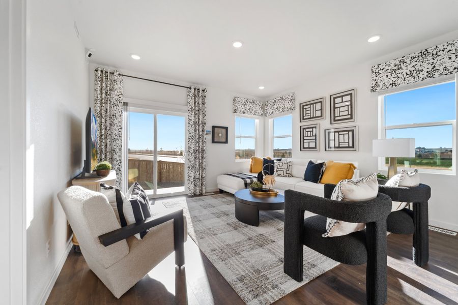 Representative furnished interior of a home built from the Bristol by Baessler Homes in Granary, Johnstown (Image 21). Representative furnished interior of a home built from the Bristol by Baessler Homes in Granary, Johnstown (Image 21).