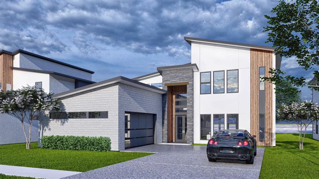 Front exterior of a new home in , Rowlett, TX, highlighting curb appeal (Image 7).