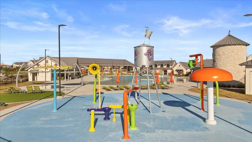 Community playground with a residential view Community playground with a residential view