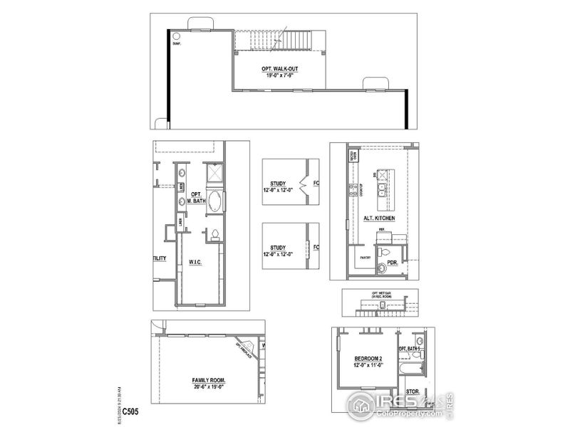 2D floor plan layout of this home in RainDance National 60/70, Windsor, CO (Image 5).