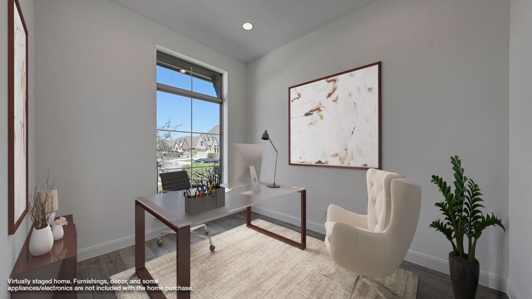Furnished interior view inside a new home in Midline, Houston (Image 8).