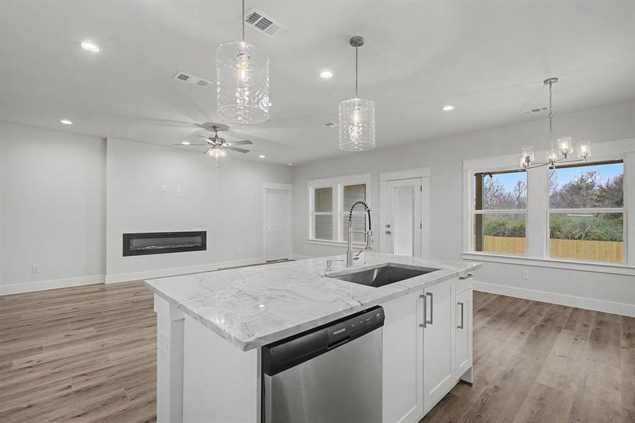 Furnished interior view inside a new home in , Dallas (Image 7).